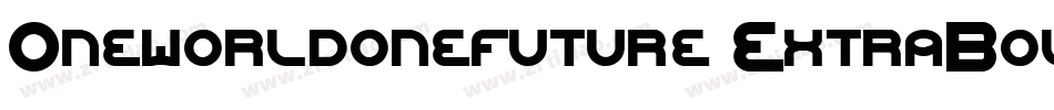Oneworldonefuture ExtraBold字体转换